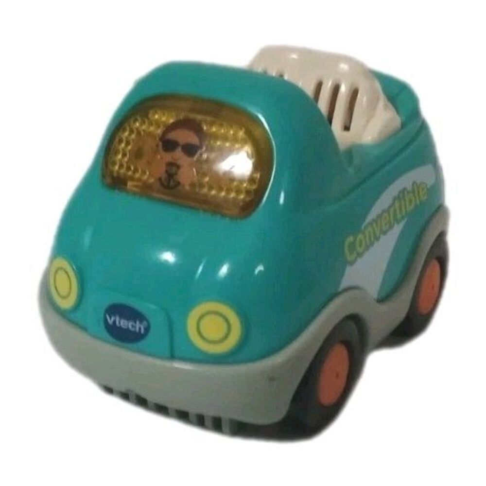 Vtech GoGo Smart Wheels Blue Convertible Lights & Sound -Tested-Battery Operated